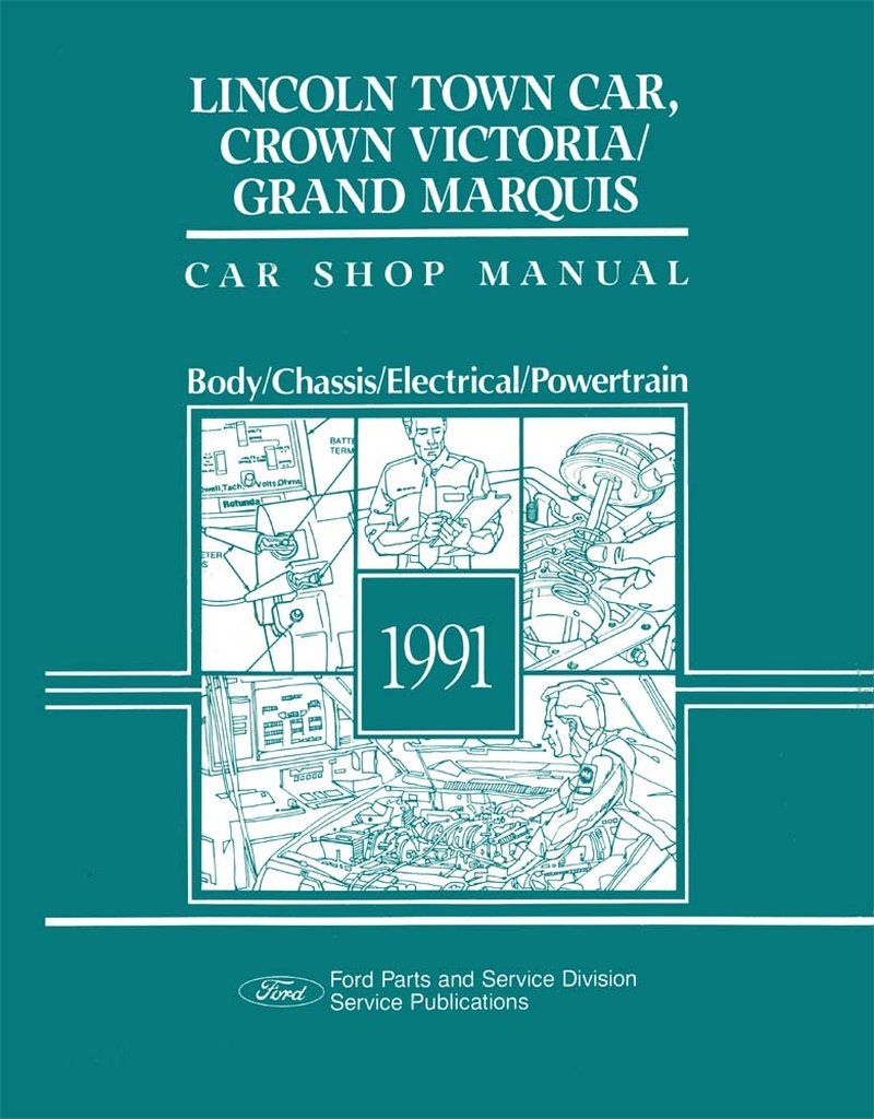 Oem Repair Shop Manual Bound For Lincoln Town Car 1991 | eBay