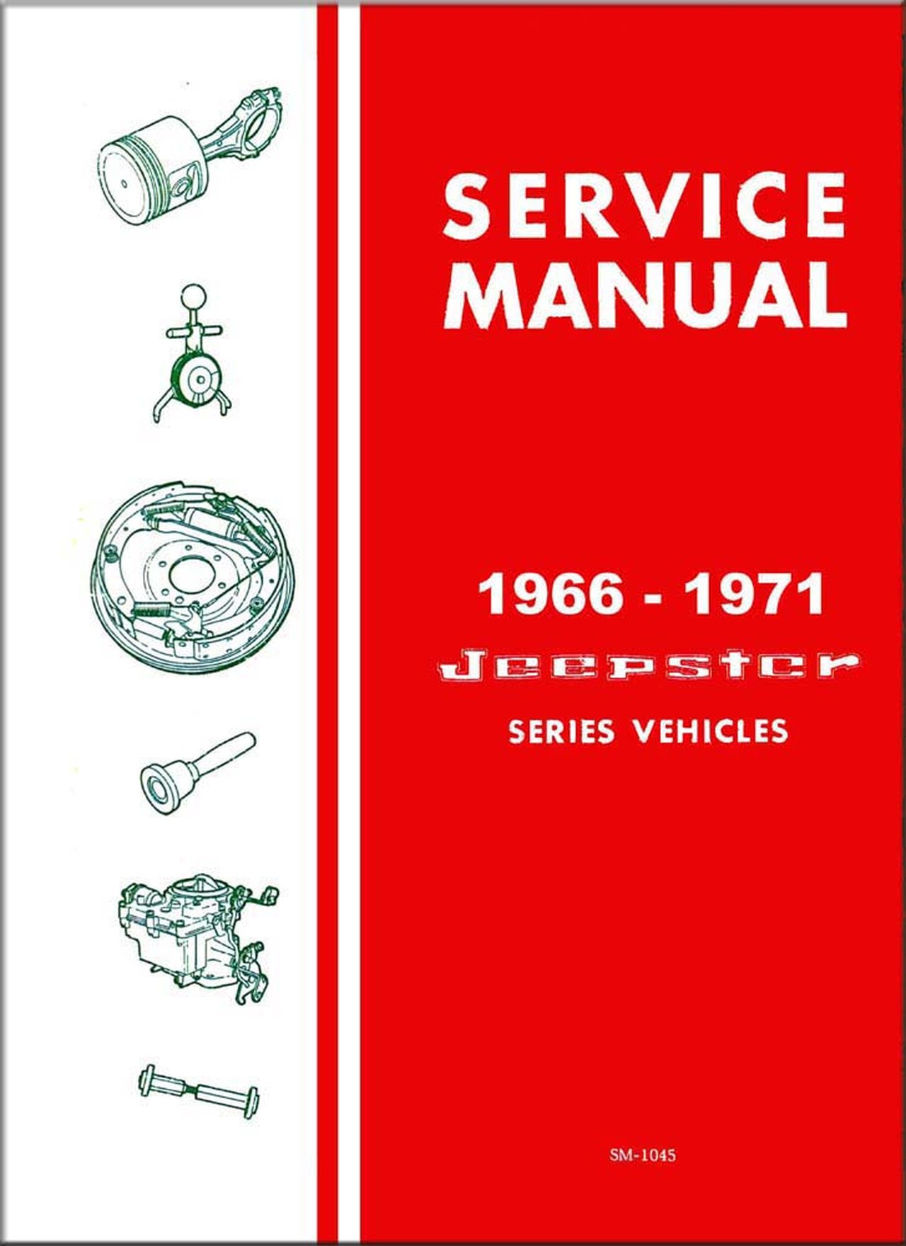 Bishko OEM Repair Maintenance Shop Manual Bound for Jeep Jeepster 1966