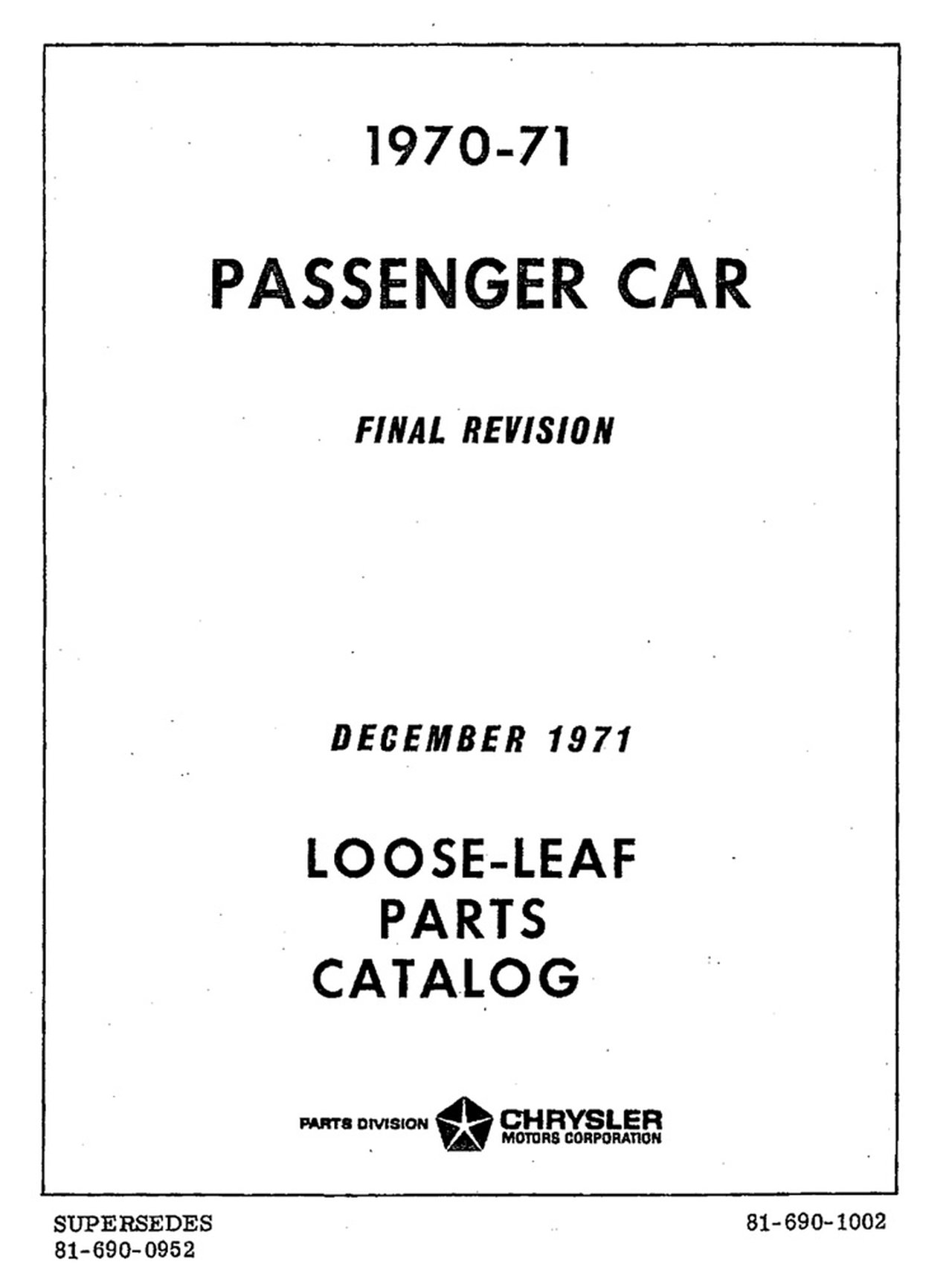 chrysler oem parts catalog