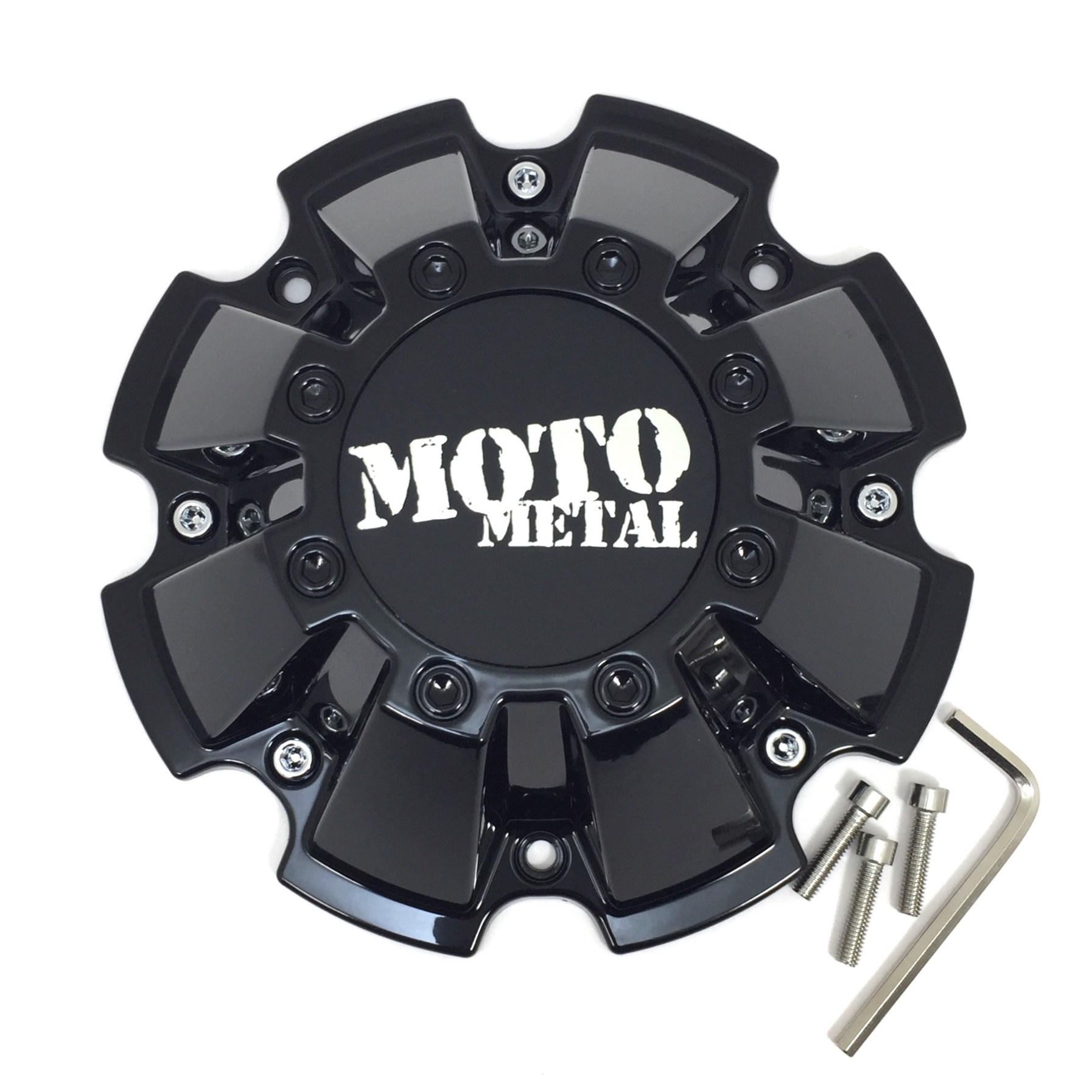 Moto Metal Gloss Black Wheel Center Hub Cap 5/6/8Lug MO962